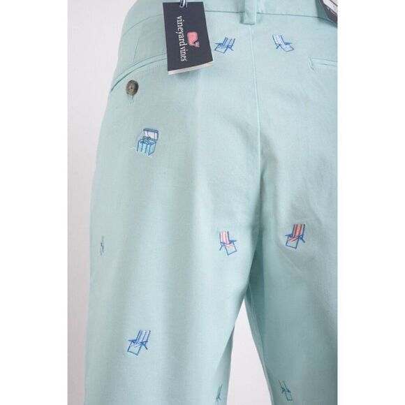 Vineyard Vines Mens Embroidered Breaker Shorts US 35 Beach Chair 9" Blue NWT - Picture 5 of 7